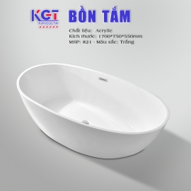 Bồn Tắm Nằm Acrylic 821 ( Màu Trắng )