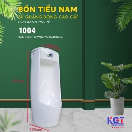 Bồn tiểu nam đặt sàn cảm ứng men nano cao cấp 1004